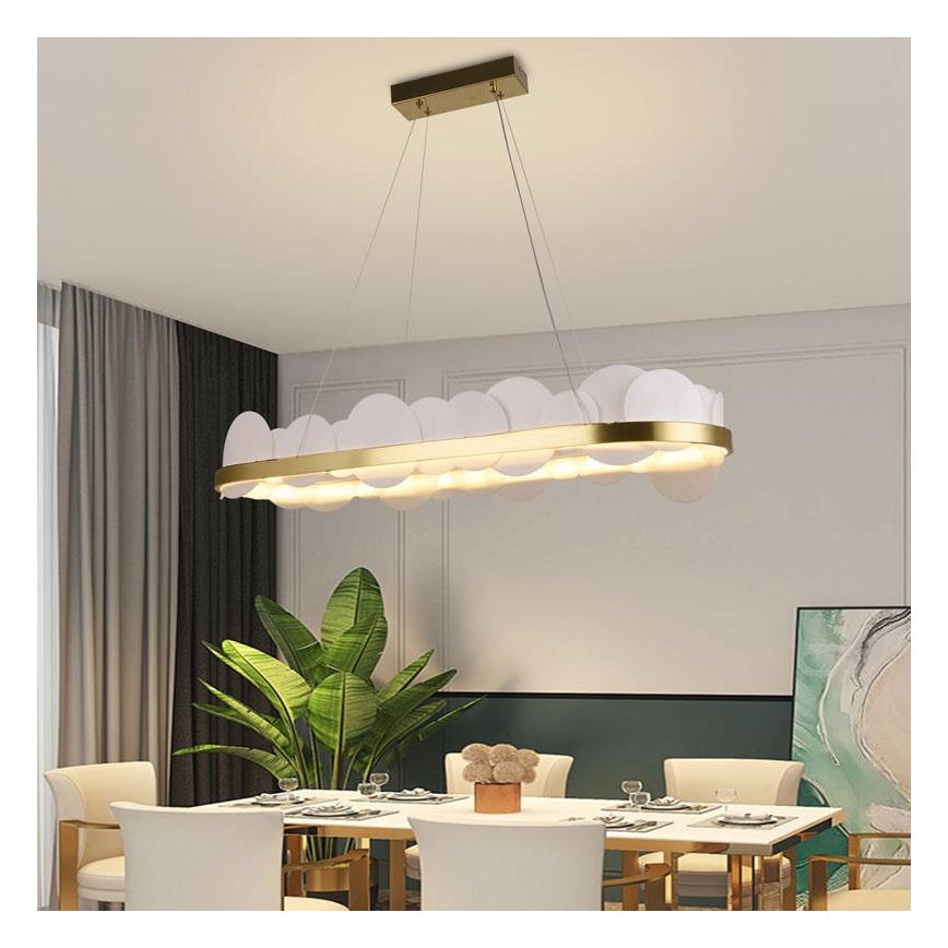 Suspension filaire à intensité variable LED/50W/230V 3000-6500K doré + télécommande