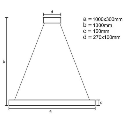 Suspension filaire à intensité variable LED/50W/230V 3000-6500K doré + télécommande