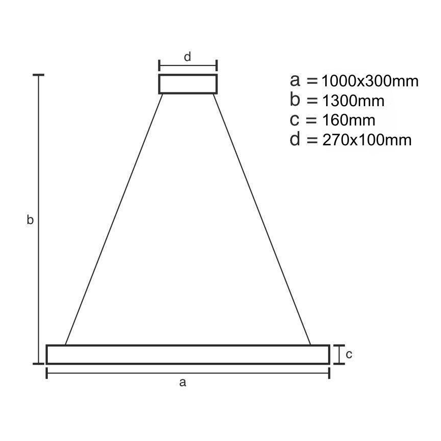 Suspension filaire à intensité variable LED/50W/230V 3000-6500K doré + télécommande