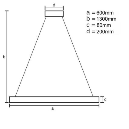 Suspension filaire à intensité variable LED/50W/230V 3000-6500K + télécommande