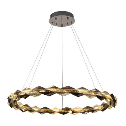 Suspension filaire en cristal à intensité variable LED/55W/230V 3000-6500K chrome brillant + télécommande