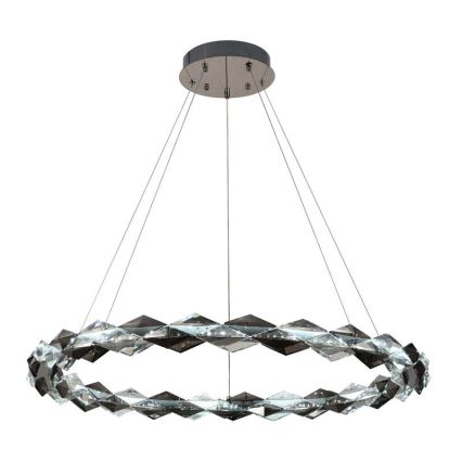 Suspension filaire en cristal à intensité variable LED/55W/230V 3000-6500K chrome brillant + télécommande