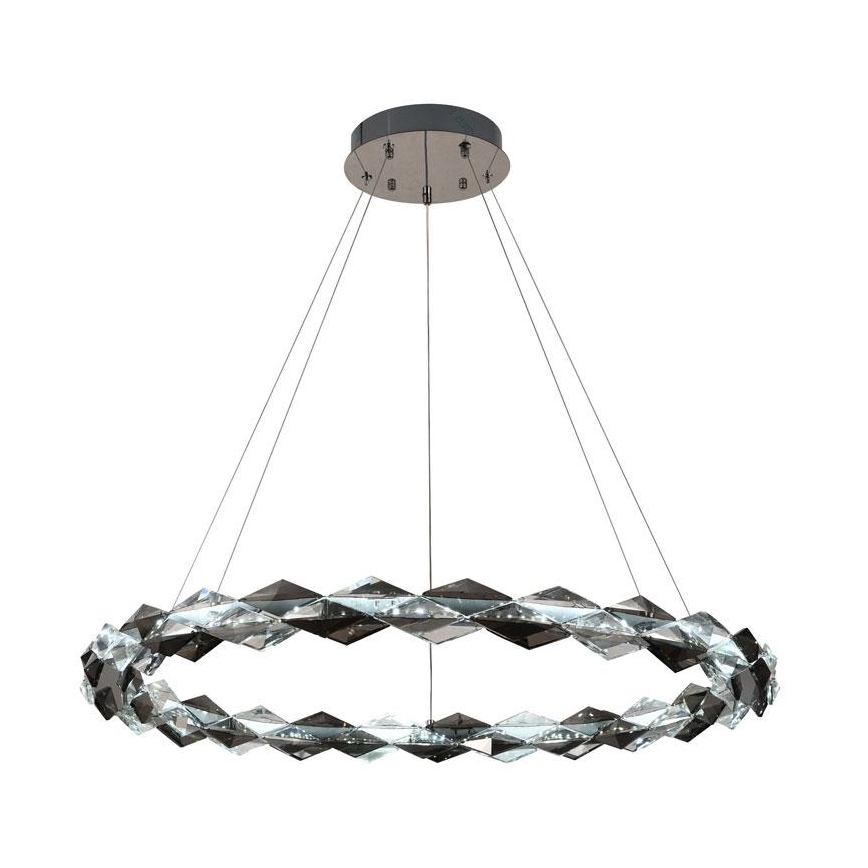 Suspension filaire en cristal à intensité variable LED/55W/230V 3000-6500K chrome brillant + télécommande