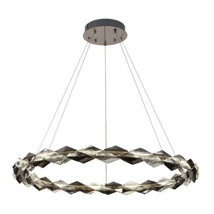 Suspension filaire en cristal à intensité variable LED/55W/230V 3000-6500K chrome brillant + télécommande