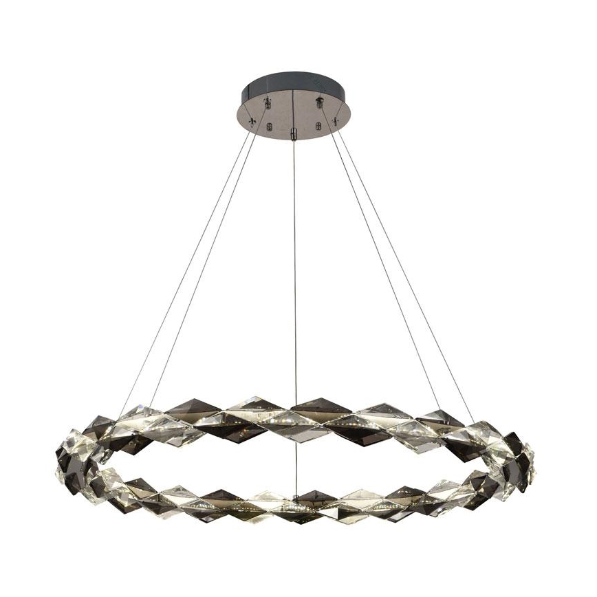Suspension filaire en cristal à intensité variable LED/55W/230V 3000-6500K chrome brillant + télécommande