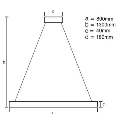 Suspension filaire à intensité variable LED/55W/230V 3000-6500K doré + télécommande