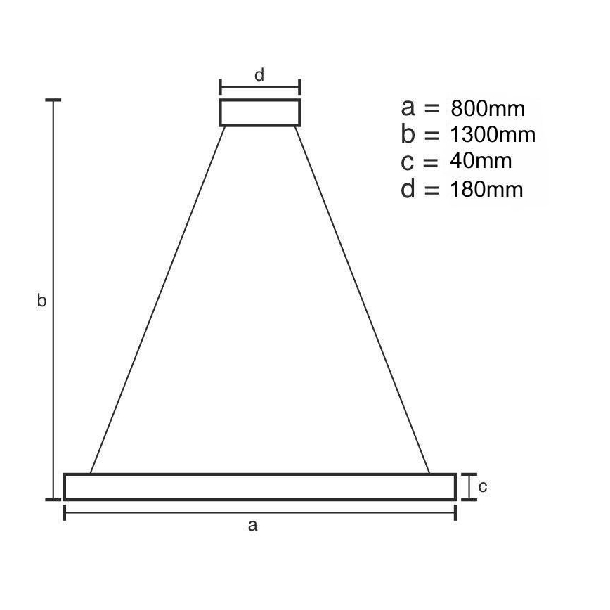 Suspension filaire à intensité variable LED/55W/230V 3000-6500K doré + télécommande