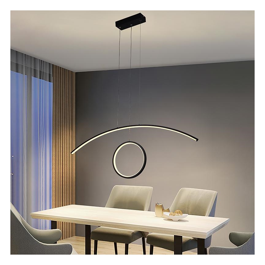 Suspension filaire à intensité variable LED/55W/230V 3000-6500K + Télécommande
