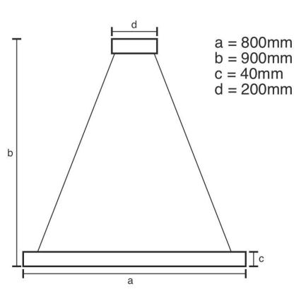 Suspension filaire à intensité variable LED/55W/230V 3000-6500K + télécommande