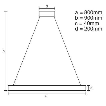 Suspension filaire à intensité variable LED/55W/230V 3000-6500K + télécommande