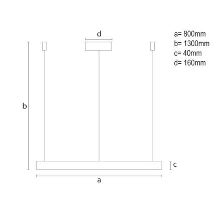 Suspension filaire à intensité variable LED/55W/230V 3000-6500K + Télécommande
