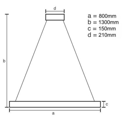 Suspension filaire à intensité variable LED/60W/230V 3000-6500K doré + télécommande