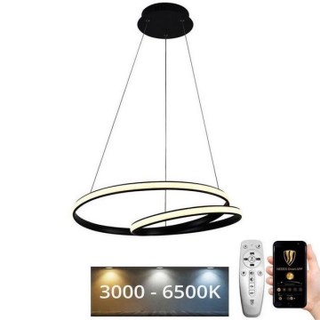 Suspension filaire à intensité variable LED/65W/230V 3000-6500K d. 56 cm + Télécommande