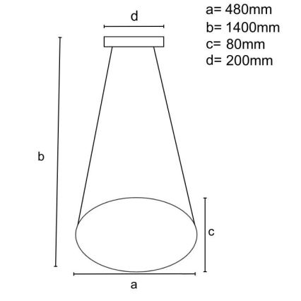 Suspension filaire à intensité variable LED/65W/230V 3000-6500K doré + télécommande