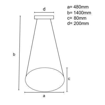 Suspension filaire à intensité variable LED/65W/230V 3000-6500K marron + télécommande