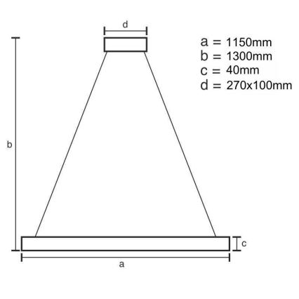 Suspension filaire à intensité variable LED/65W/230V 3000-6500K + télécommande