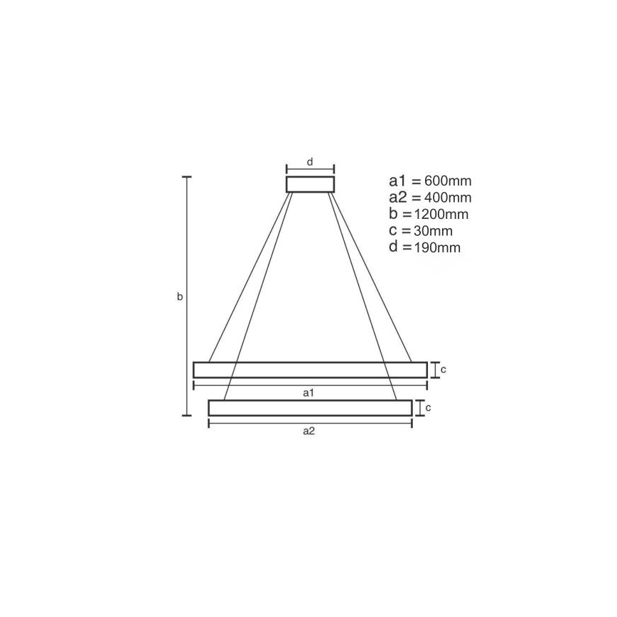 Suspension filaire à intensité variable LED/65W/230V 3000-6500K + Télécommande