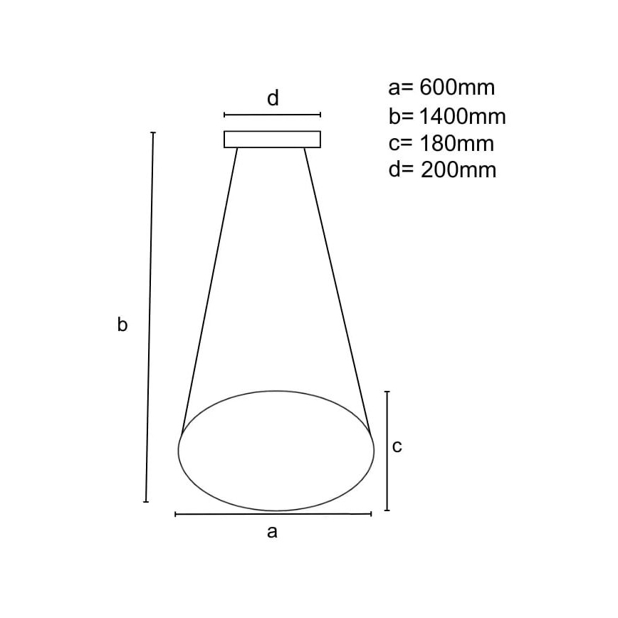 Suspension filaire à intensité variable LED/70W/230V 3000-6500K + télécommande