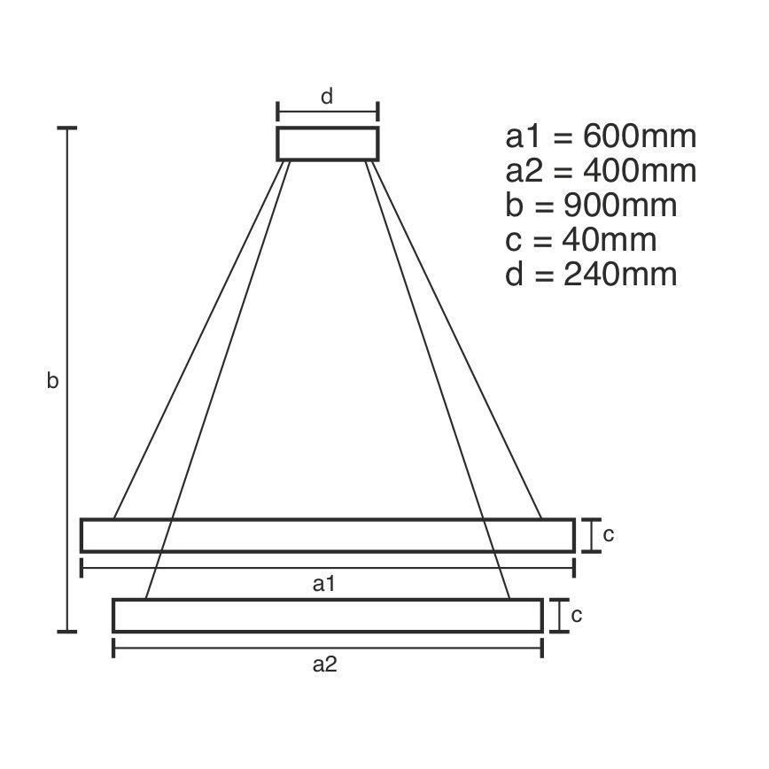 Suspension filaire à intensité variable LED/70W/230V 3000-6500K + télécommande
