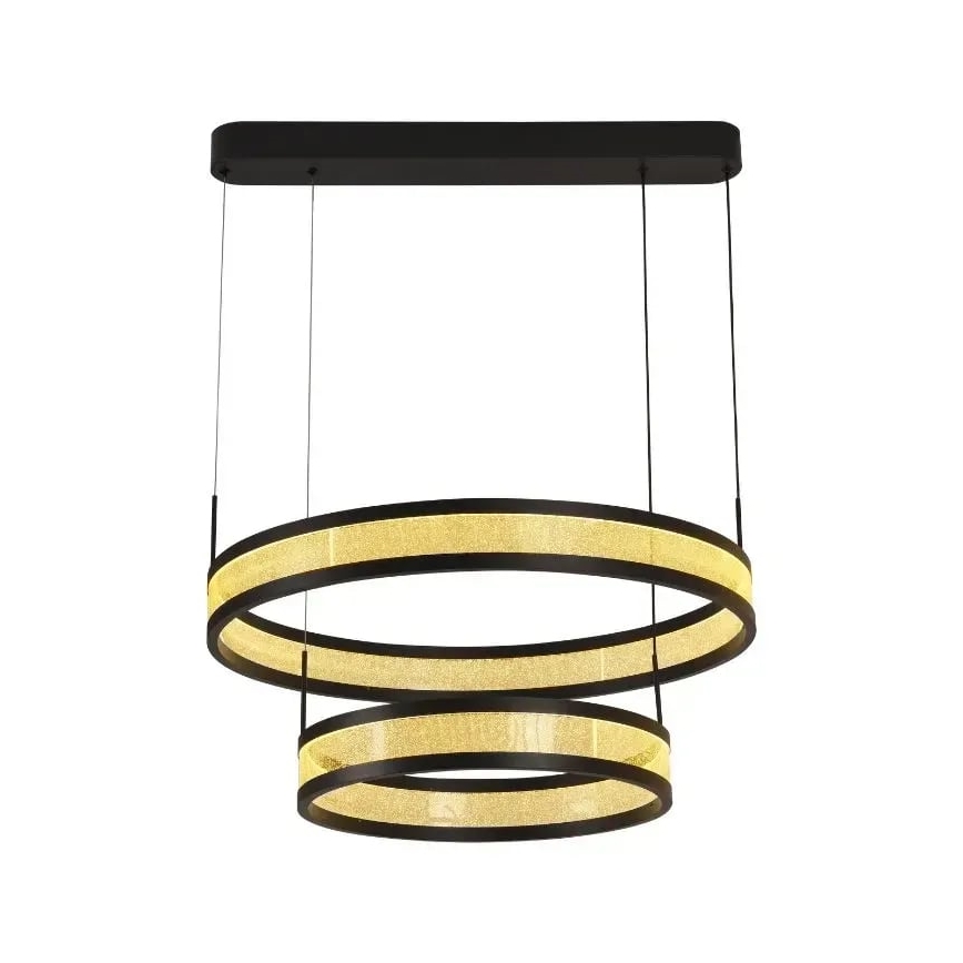 Suspension filaire à intensité variable LED/70W/230V 3000-6500K d. 60 cm noir + Télécommande