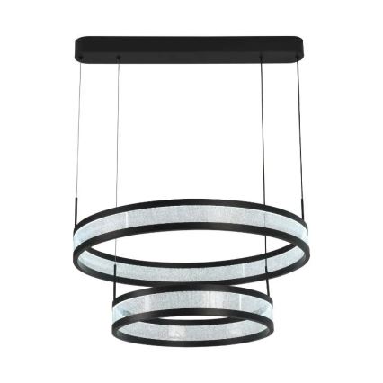 Suspension filaire à intensité variable LED/70W/230V 3000-6500K d. 60 cm noir + Télécommande