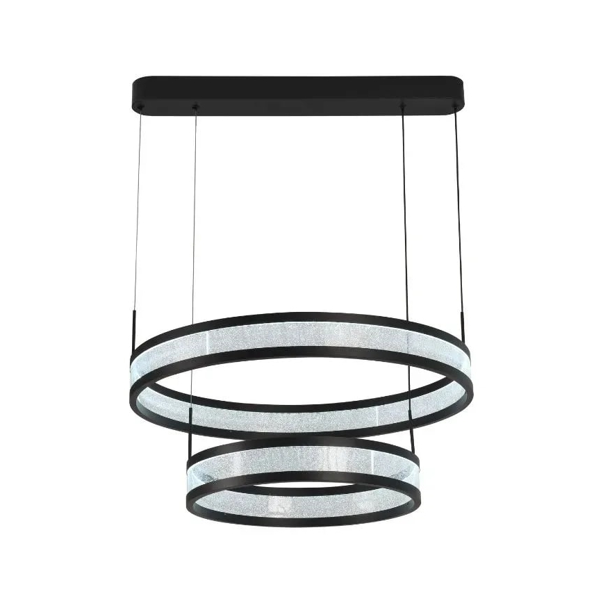 Suspension filaire à intensité variable LED/70W/230V 3000-6500K d. 60 cm noir + Télécommande
