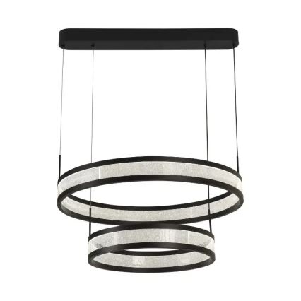 Suspension filaire à intensité variable LED/70W/230V 3000-6500K d. 60 cm noir + Télécommande