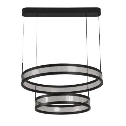 Suspension filaire à intensité variable LED/70W/230V 3000-6500K d. 60 cm noir + Télécommande