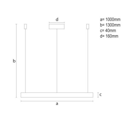 Suspension filaire à intensité variable LED/72W/230V 3000-6500K + Télécommande