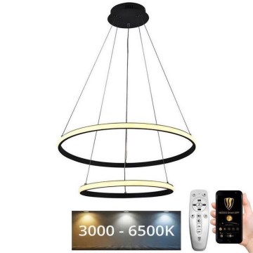 Suspension filaire à intensité variable LED/75W/230V 3000-6500K d. 60 cm + Télécommande