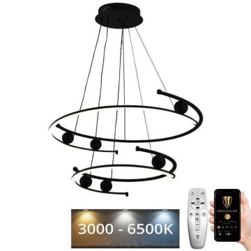 Suspension filaire à intensité variable LED/80W/230V 3000-6500K d. 60 cm + Télécommande