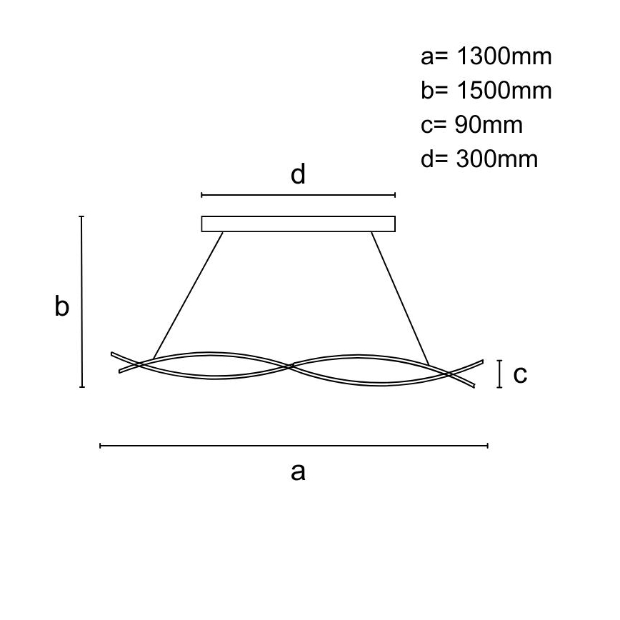 Suspension filaire à intensité variable LED/80W/230V 3000-6500K + télécommande