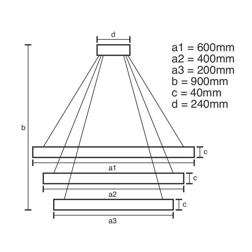 Suspension filaire à intensité variable LED/85W/230V 3000-6500K + télécommande