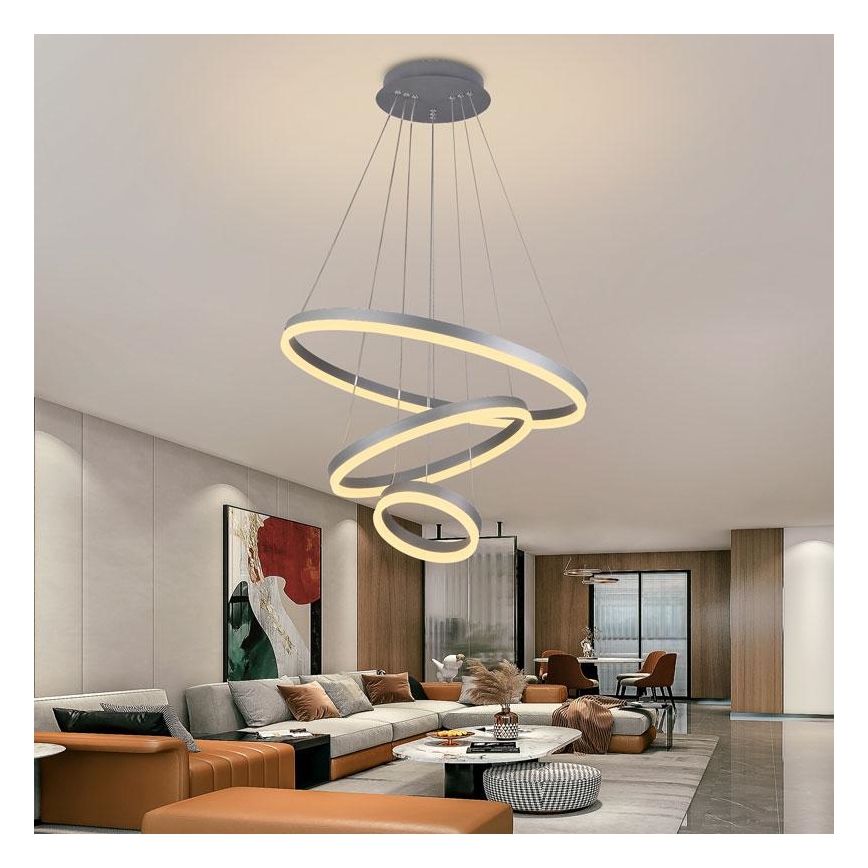 Suspension filaire à intensité variable LED/85W/230V 3000-6500K + télécommande