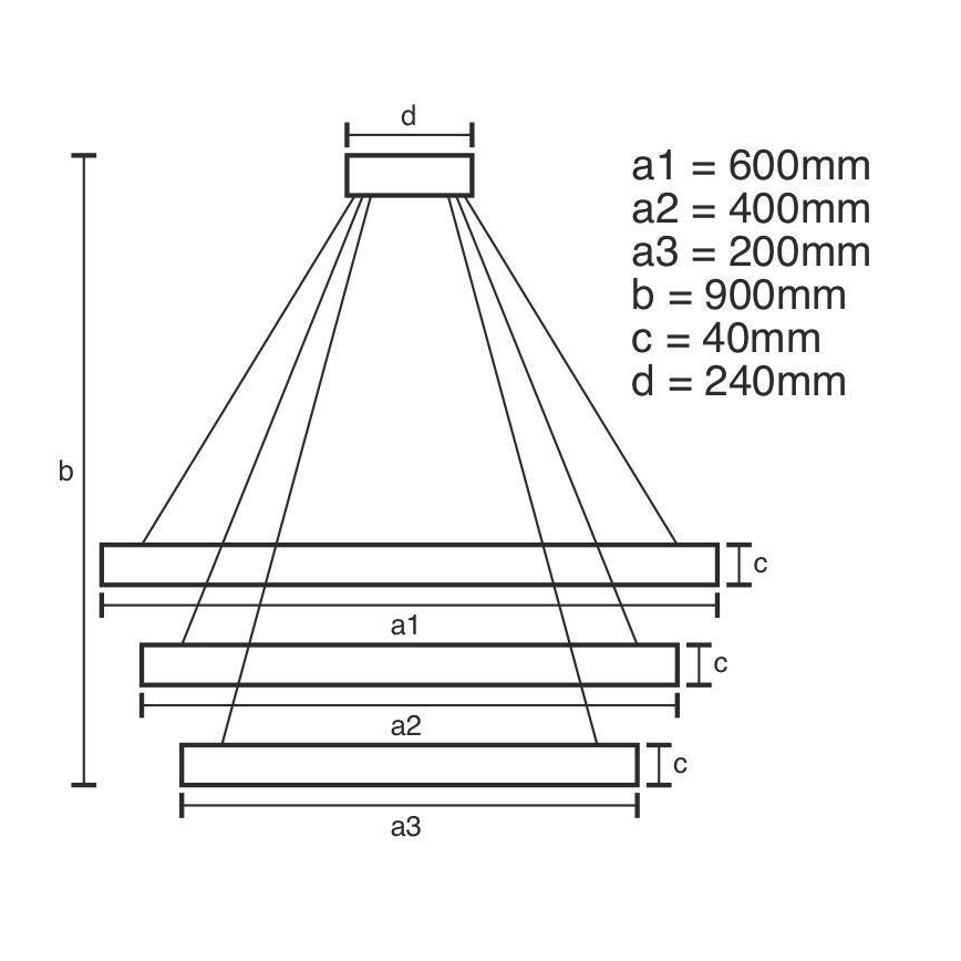 Suspension filaire à intensité variable LED/85W/230V 3000-6500K + télécommande