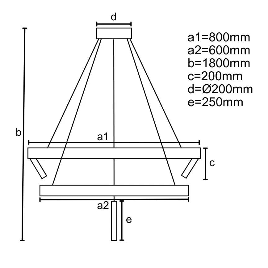 Suspension filaire à intensité variable LED LED/140W/230V 3000-6500K + télécommande