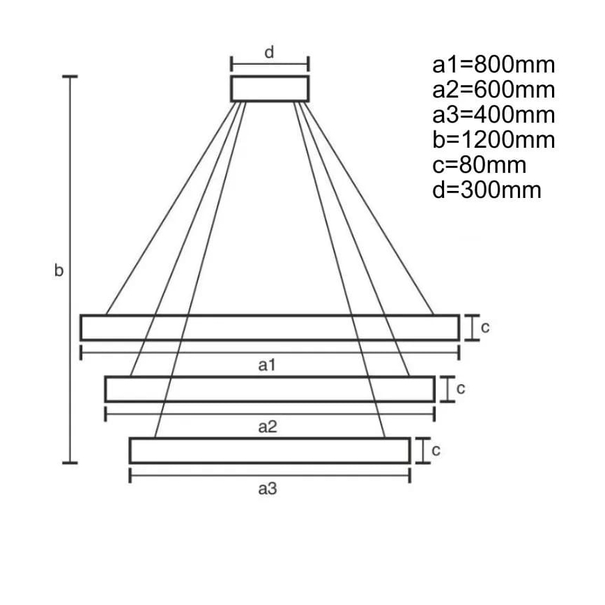 Suspension filaire à intensité variable LED LED/170W/230V 3000-6500K + télécommande