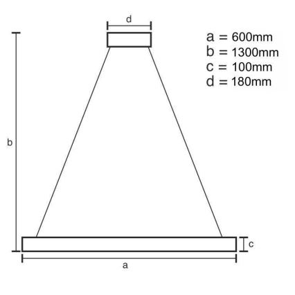 Suspension filaire à intensité variable LED LED/40W/230V 3000-6500K chrome/doré + Télécommande