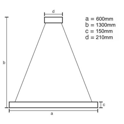 Suspension filaire à intensité variable LED LED/40W/230V 3000-6500K doré + télécommande