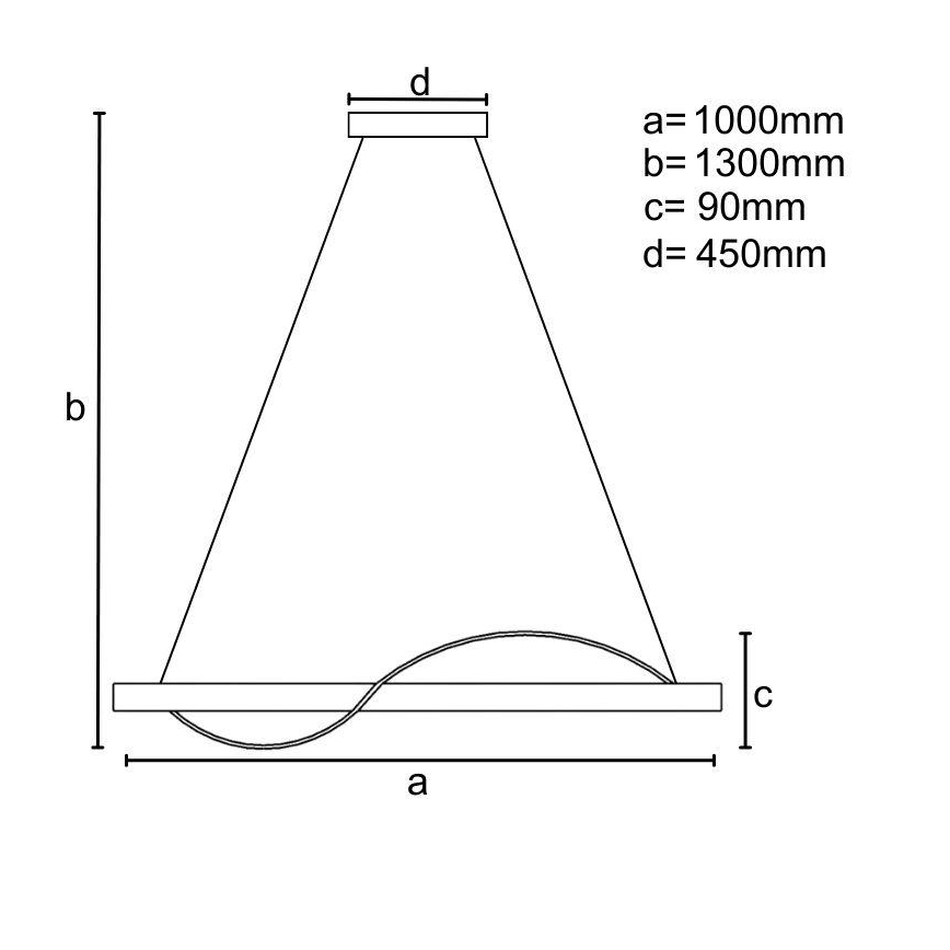 Suspension filaire à intensité variable LED LED/70W/230V 3000-6500K + télécommande