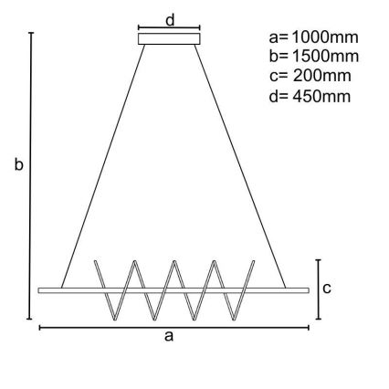 Suspension filaire à intensité variable LED LED/70W/230V 3000-6500K + télécommande