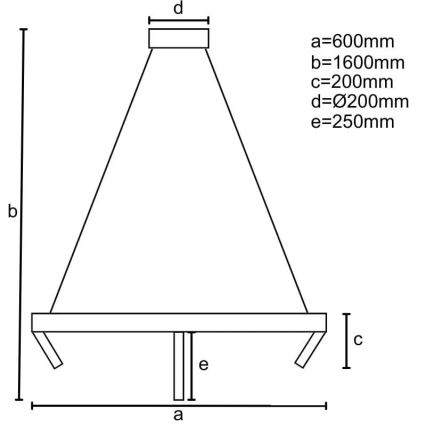 Suspension filaire à intensité variable LED LED/85W/230V 3000-6500K + télécommande