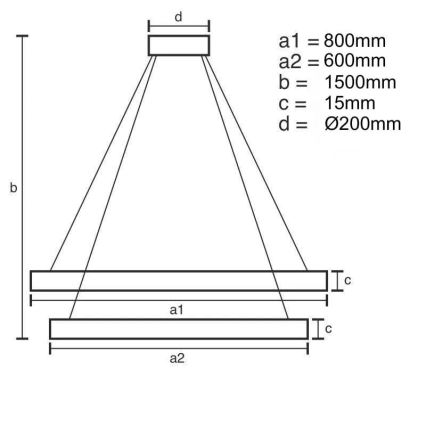 Suspension filaire à intensité variable LED LED/90W/230V 3000-6500K + télécommande