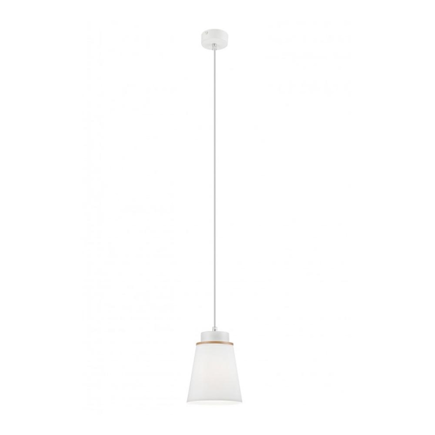 Suspension filaire AGUSTINO 1xE27/60W/230V blanc/hêtre