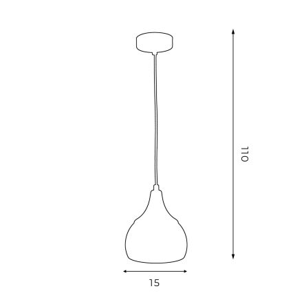 Suspension filaire AKTAN 1xE27/60W/230V noire