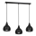 Suspension filaire AKTAN 3xE27/60W/230V noire