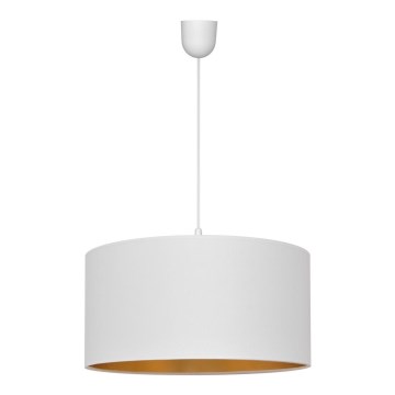 Suspension filaire ALBA 1xE27/15W/230V d. 40 cm blanche/dorée