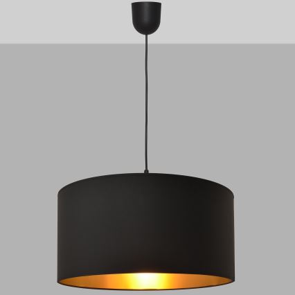 Suspension filaire ALBA 1xE27/15W/230V d. 40 cm noire/dorée