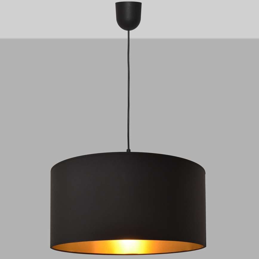 Suspension filaire ALBA 1xE27/15W/230V d. 40 cm noire/dorée