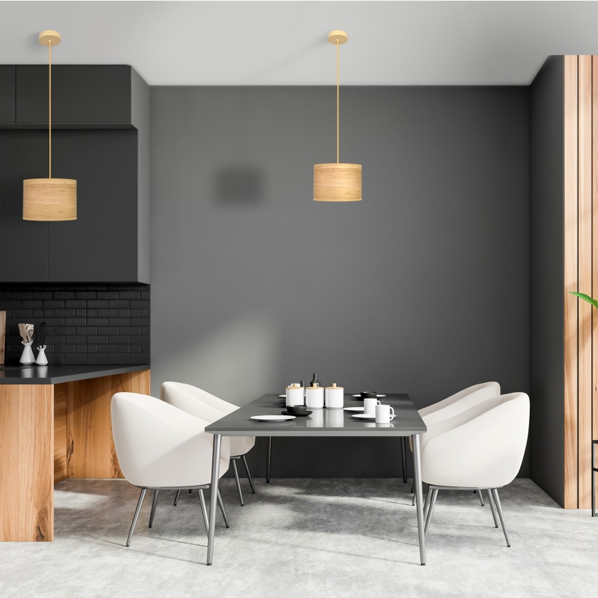 Suspension filaire ALBA 1xE27/15W/230V diam. 20 cm marron